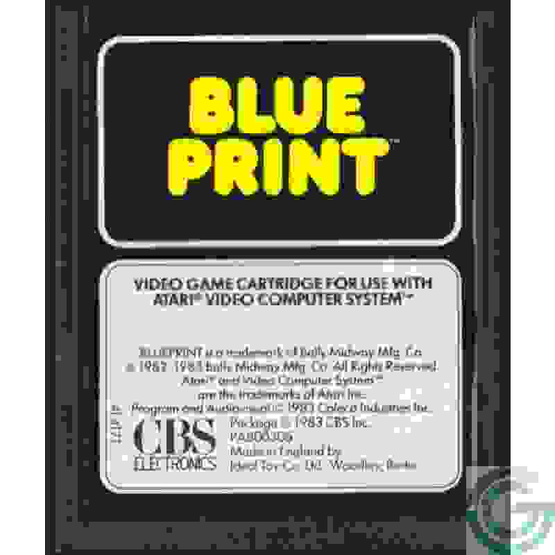 Blue Print (Atari 2600) W/O Manual, Unboxed